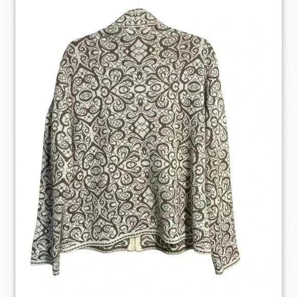 Peruvian Link Alpaca Collection Women Med Brown Jauja Full Zip Cardigan Sweater - Picture 2 of 8